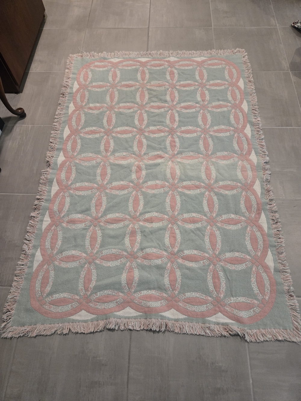 Double Wedding Ring Woven Throw 45x66